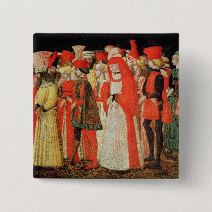 Badge Carré 5 Cm Les gens de la cour de la famille de Sforza