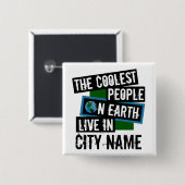 Badge Carré 5 Cm Les gens les plus froids de la planète vivent dans (Devant & derrière)