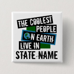 Badge Carré 5 Cm Les gens les plus froids sur Terre vivent dans vot