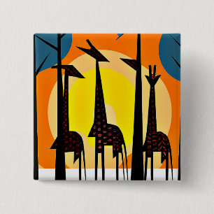 Badge Carré 5 Cm Les Giraffes alternatives