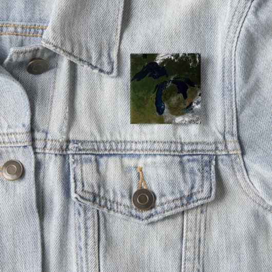 Badge Carré 5 Cm Les Grands Lacs (En situation)