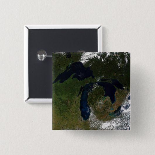 Badge Carré 5 Cm Les Grands Lacs (Devant & derrière)