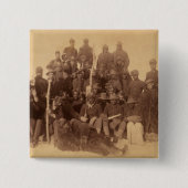 Badge Carré 5 Cm Les guerriers du buffle : la cavalerie noire améri (Devant)