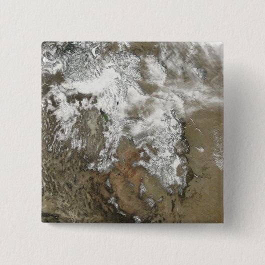 Badge Carré 5 Cm Les hauts sommets des Rocheuses (Devant)