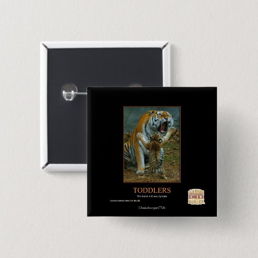 Badge Carré 5 Cm Les jeunes (Devant & derrière)