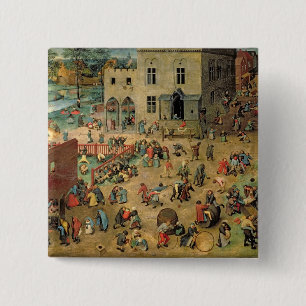Badge Carré 5 Cm Les jeux des enfants, 1560