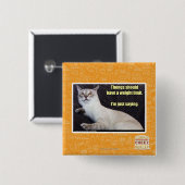Badge Carré 5 Cm Les lanières devraient avoir une limite de poids (Devant & derrière)