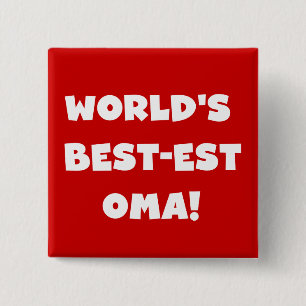 Badge Carré 5 Cm Les meilleurs cadeaux Oma Noir ou Blanc du monde