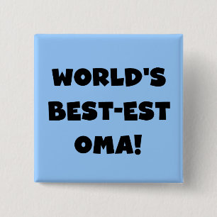 Badge Carré 5 Cm Les meilleurs cadeaux Oma Noir ou Blanc du monde