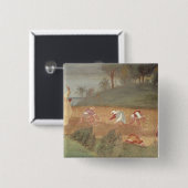 Badge Carré 5 Cm Les miracles de St Clare d'Assisi (Devant & derrière)