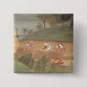 Badge Carré 5 Cm Les miracles de St Clare d'Assisi