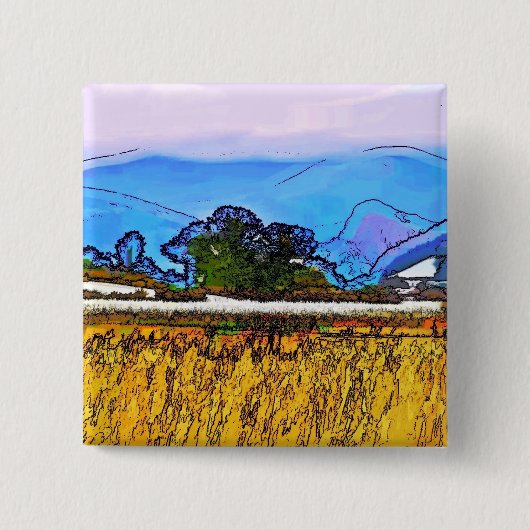 BADGE CARRÉ 5 CM LES MONTAGNES (Devant)