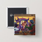 Badge Carré 5 Cm Les nouveaux vêtements de l'empereur (Devant & derrière)