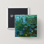 Badge Carré 5 Cm Les nymphéas de Claude Monet (Devant & derrière)