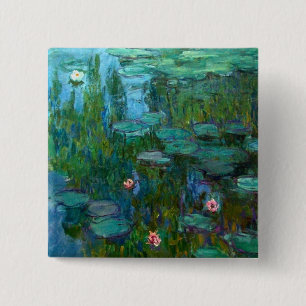 Badge Carré 5 Cm Les nymphéas de Claude Monet