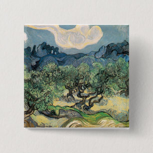 Badge Carré 5 Cm les oliviers, 1889, Vincent van Gogh