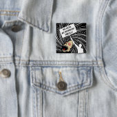 Badge Carré 5 Cm Les règles sont les imbeciles incompétents (En situation)