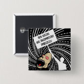 Badge Carré 5 Cm Les règles sont les imbeciles incompétents (Devant & derrière)