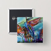 BADGE CARRÉ 5 CM LES RIDERS DANS LA TEMPÊTE (Devant & derrière)