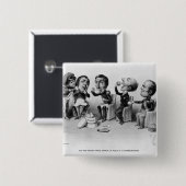 Badge Carré 5 Cm Les Rois absolus Forced pour avaler la pilule (Devant & derrière)