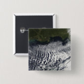 Badge Carré 5 Cm Les rues nuageuses sont visibles (Devant & derrière)