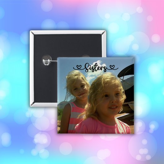 Badge Carré 5 Cm Les soeurs font les meilleurs amis |