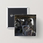 Badge Carré 5 Cm les soldats surveillent les dangers (Devant & derrière)