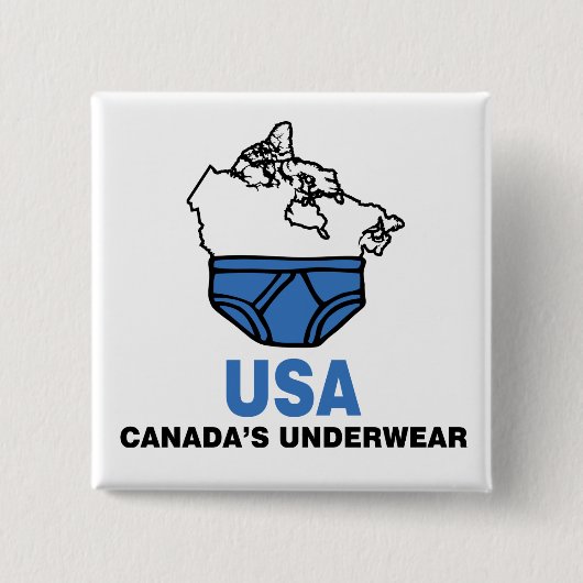 Badge Carré 5 Cm Les sous-vêtements du Canada (Devant)