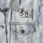 Badge Carré 5 Cm Les systèmes planétaires (En situation)