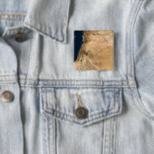 Badge Carré 5 Cm Les terres d'Israël le long de la côte est (En situation)