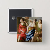 Badge Carré 5 Cm Les trois grâces (Devant & derrière)