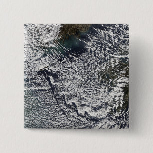 Badge Carré 5 Cm Les vortexes de nuage outre de Cheju font, la