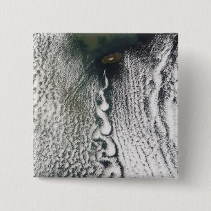 Badge Carré 5 Cm Les vortexes de nuage outre de Cheju font, la