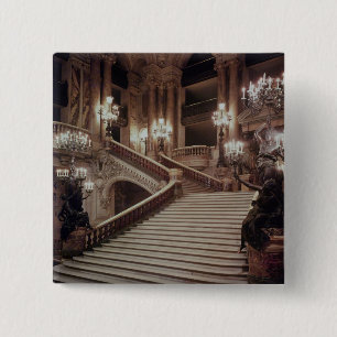 Badge Carré 5 Cm L'escalier grand du l'Opéra-Garnier