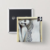 Badge Carré 5 Cm L'espace vide (Devant & derrière)