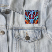 BADGE CARRÉ 5 CM L'ESPRIT DANS L'ARBRE (En situation)