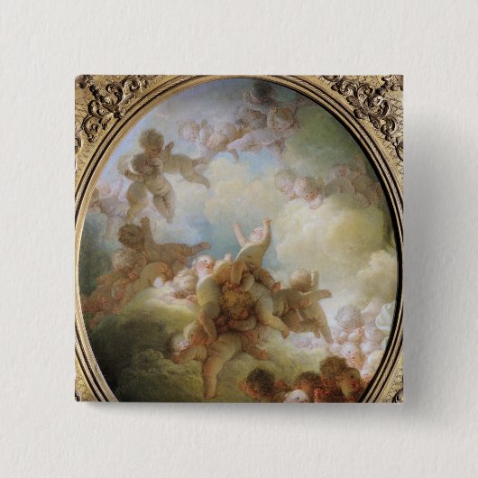 Badge Carré 5 Cm L'essaim des cupidons, c.1767 (Devant)