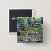 Badge Carré 5 Cm L'étang Water Lily par Claude Monet (Devant & derrière)