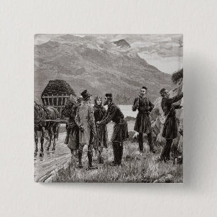 Badge Carré 5 Cm L'état de l'Irlande