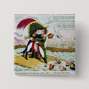 Badge Carré 5 Cm L'étreinte impériale ou baisse de Boneys la