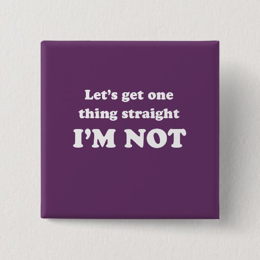 Badge Carré 5 Cm Lets obtiennent une chose droite (Devant)