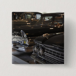 Badge Carré 5 Cm Lettonie, Riga, Musée des moteurs de Riga, voiture