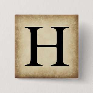 Badge Carré 5 Cm LETTRE AlphabET GRECQUE ETA