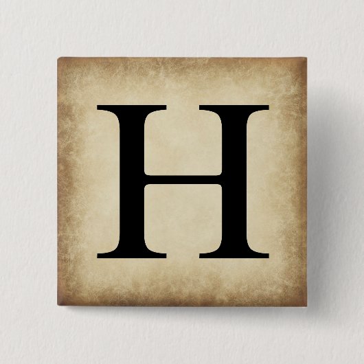 Badge Carré 5 Cm LETTRE AlphabET GRECQUE ETA (Devant)