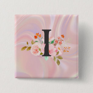 Badge Carré 5 Cm Lettre I