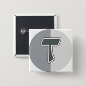 Badge Carré 5 Cm Lettre T (Devant & derrière)