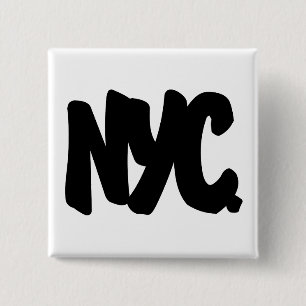 Badge Carré 5 Cm Lettres de NYC
