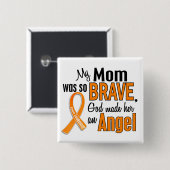 Badge Carré 5 Cm Leucémie de maman d'ange (Devant & derrière)