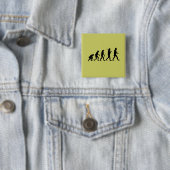 Badge Carré 5 Cm L'évolution de l'homme (En situation)