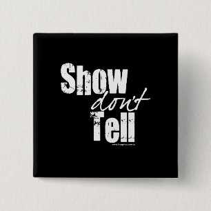 Badge Carré 5 Cm L'exposition n'indiquent pas